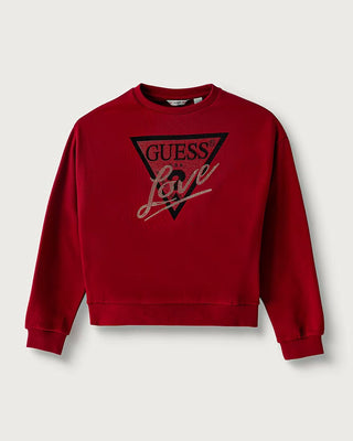 [J6BQ20K8007-G532-8E] Παιδικό Φούτερ Guess RELAXED REGULAR LS ACTIVE TOP ΦΟΥΤΕΡ ΠΑΙΔΙΚΟ GIRL (Κόκκινο, 8 Ε)