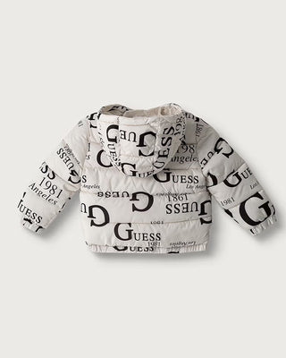 [H6BL03W4100-PMUC-3E] Παιδικό Μπουφάν Guess OVERSIZE HOODED PADDED LS PUFF ΜΠΟΥΦΑΝ UNISEX (Εκρού, 3 Ε)
