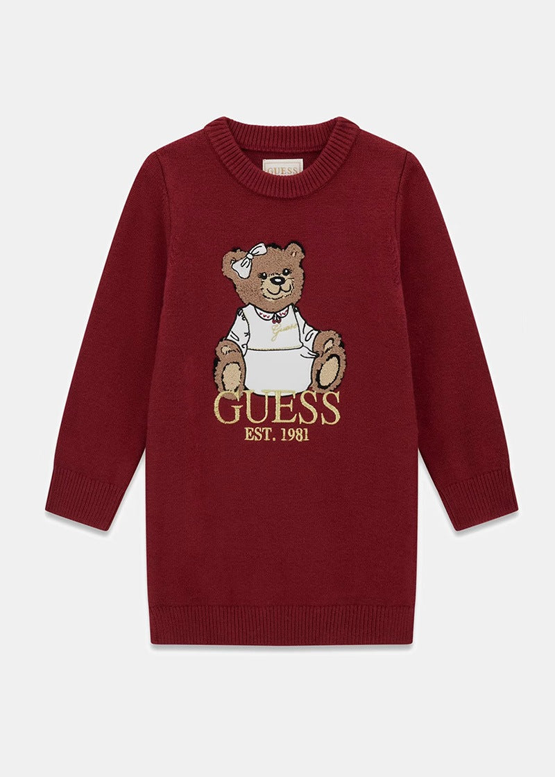 Παιδικό Φόρεμα Guess LS SWEATER DRESS ΦΟΡΕΜΑ ΠΑΙΔΙΚΟ GIRL