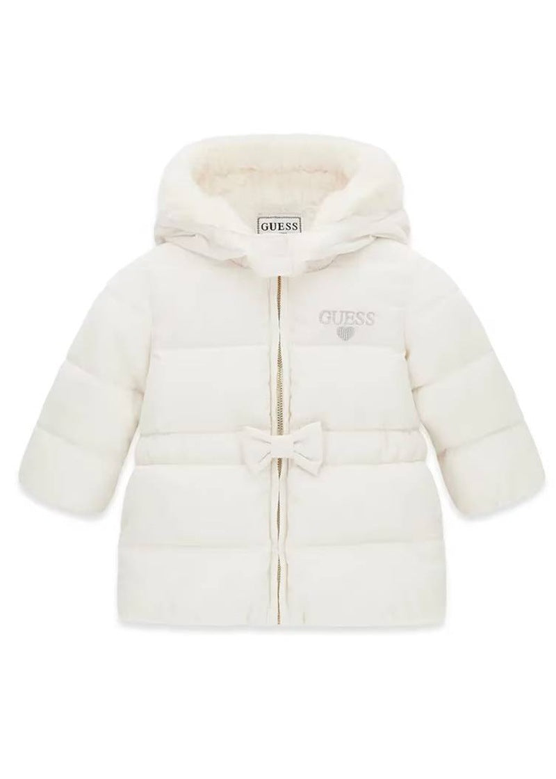 Παιδικό Μπουφάν Guess HOODED LS PUFFER W/ZIP ΜΠΟΥΦΑΝ ΠΑΙΔΙΚΟ GIRL