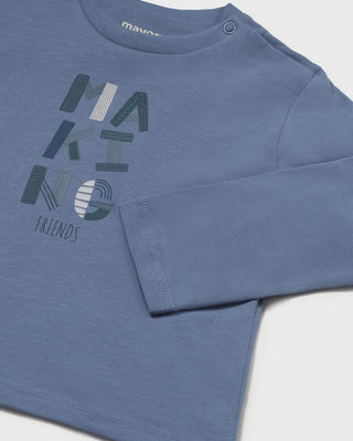 [16-00108-016-2E] Παιδικό T-Shirt Μακρυμάνικο Basic Mayoral (Μπλε, 2 Ε)