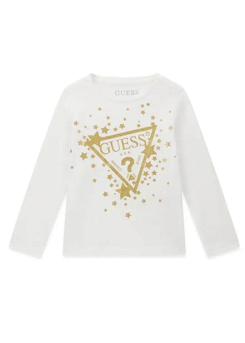 Παιδική Μπλούζα Guess LS T-SHIRT_LOGO ΜΠΛΟΥΖΑ ΠΑΙΔΙΚΟ GIRL