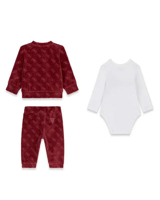 [H6BG05K6014-G5B7-6-9M] Παιδικό Σετ Guess SET LS ACTIVE TO W/ZIP + LS BO ΣΕΤ UNISEX (6-9 Μ)