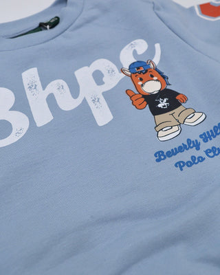 [7691T0020-CASHMERE BLUE-6-9M] Βρεφική Φόρμα Beverly Hills Polo Club (Μπλε, 6-9 Μ)
