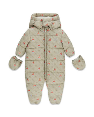 [H6BG02W4053-PMU1-6-9M] Παιδικό Φορμάκι Guess HOODED PADDED LS OVERALL ΦΟΡΜΑΚΙ (Πολύχρωμο (PMU1), 6-9 Μ)