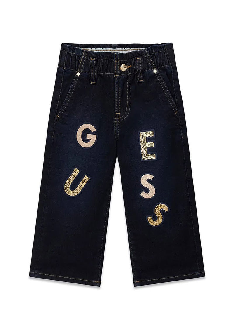 Παιδικό Παντελόνι Guess PALAZZO STRETCH DENIM PATNS W/ ΠΑΝΤΕΛΟΝΙ ΠΑΙΔΙΚΟ GIRL