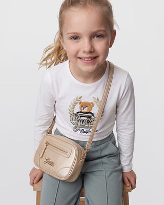[J6BZ25W4035-LTGD-OneSize] Παιδική Τσάντα Guess CAMERA BAG ΤΣΑΝΤΑ ΠΑΙΔΙΚΟ GIRL (Μπεζ)