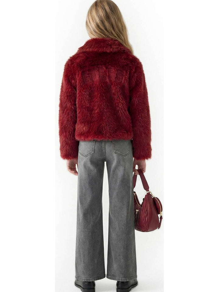 Παιδικό Μπουφάν Guess FAUX FUR LS JACKET ΜΠΟΥΦΑΝ ΠΑΙΔΙΚΟ GIRL