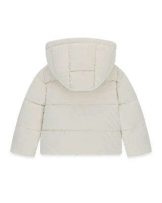 [K6BL08W3973-G012-3E] Παιδικό Μπουφάν Guess HOODED LS PUFFER ΜΠΟΥΦΑΝ ΠΑΙΔΙΚΟ GIRL (Εκρού, 3 Ε)