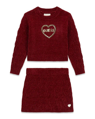 [K6BG03Z1290-G5B7-3E] Παιδικό Σετ Guess SET: LS SWEATER + SWEATER SKIR ΣΕΤ ΠΑΙΔΙΚΟ GIRL (3 Ε)
