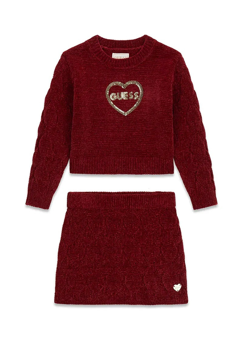 Παιδικό Σετ Guess SET: LS SWEATER + SWEATER SKIR ΣΕΤ ΠΑΙΔΙΚΟ GIRL